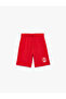 Print Detailed Elastic Waist Cotton Shorts