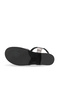 Lead Shiny Leather Women's Flat Sandals - 6