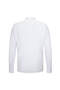 White Comfort Fit Button down Collar 100% Cotton Long Sleeve Linen Shirt