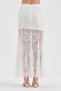 Women's Mini Skirt Look Lace Fabric Design Long Skirt - 3