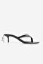 Women's Classic Short Heeled Flip Flops Zipos Black - 3