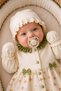 100% Cotton Crispy Floral Ruffle Newborn Baby Girl 10-Piece Hospital Discharge Bodysuit Set Boxed - 3