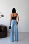 Women's Blue Baggy Jeans with Pocket Detail - 3