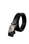 Men's Faux Leather Belt with Automatic Lock - Stylish Buckle with Special Mechanism - 7