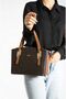 Original Women's Cream Tan Embossed Patterned Magnetic Snap Closure Hand Bag Mh4031Mh - 2