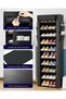 Shoe Rack - 10-Tier Large Capacity Shoe Organizer Shelf with Dust Cover & Side Pockets, Rust-Proof Metal Shoe Rack for Closet, Entrance, Living Room, 44.5 × 31.5 × 176.0 cm, Black - 3