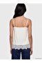 Lcw Vision Ecru U-Neck Lace Detailed Blouse with Rope Straps - 4