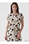 Lcw Grace Beige Floral A-Line Poplin Dress - 2