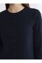 Lcw Modest Navy Blue Hair Braid Patterned Women's Knitwear Cardigan - 3