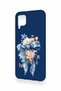 Huawei P40 Lite Compatible Blue Ribbon Flower Pattern Silicone Case - 4