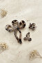 Stylish Patterned Large and Small Hair Clip Set of 3 - for Everyday and Special Occasions - 5
