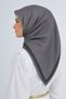 Double-Sided Plain Cotton Silk Scarf Ls2200 01-Grey-Anthracite - 4