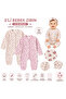 Baby Girl Romper 3-6 Months 100% Cotton Snap Fastener Long Sleeve Heart Patterned Baby Sleeping Bag Daily Use - 2