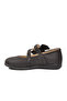 Black Glitter Orthopedic Girls' Ballerinas 26A88 P
