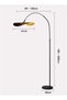 Floor Lamp for Living Room Fishing Lamp, Sofa, Bedroom, Study, 3-Color Light Adjustment, 180° Adjustable Lampshade, Foot Switch - 5
