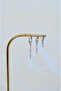 3-Piece Earring Set White Zircon Stone Dangle Minimal Hoop Earring Set Silver Color - 7