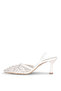 Damla Wedding Dress Lace Heeled Evening Dress Slippers with Elastic Back - 4
