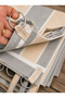 Gray Cream Balcony Curtain with Iron Rings – Outdoor Sunshade Curtain with Ties - 3