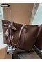 Women's Shoulder Tote Bag Faux Leather Handbag for Women Large Capacity Messenger Fashionable Travel Shoulder Bag for Ladies Girls College Students - 5