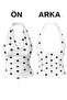 Women's Degaje Collar Crop 2-Piece Set (Black-White Polka Dot, White) - 3