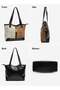 Women's PU Leather Shoulder Bag, Ladies Designer Zipper Closure Handbag Tote Bags Clutch Bag - 4