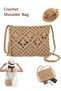 Crossbody Bag Purse For Women Bohemian Shoulder Bag Woven Crochet Purse For Summer Beach Travel Clutch Handbag