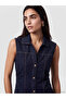Nevavm Shirt Collar A-Line Mini Jean Dress with a Difference - 2