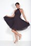 Women's Halter Neck Rose Detailed Lined Chiffon Short Dress