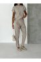 Beige Color Two-Piece Casual Set - 3