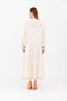 Women's Bohemia Design Tassel Detail Long Raw Ecru Ismaira Tunic Dress - 6