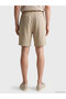 Beige Regular Fit Men's Shorts - 4