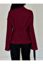 Women's Waist-Slit Flounce Long Sleeve Blouse 223 - 7