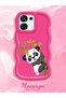 Oppo A6 Pro 5g Compatible Case Camera Protector Red Silicone Couple Phone Case Panda Pattern - 2