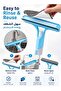 Window Cleaner 3 In 1 | Spray Squeegee Wiper With Removable Microfiber Cloth | Plastic Glass Mirror Scraper For Bathroom Door Tile Home - 6