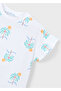 Girl's Printed Ruffle Sleeve T-Shirt 3018 - 4