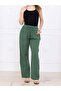 Women's Cotton Muslin Fabric Loose Trousers Khaki