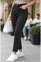Lisa Women's High Waist Black Washed Lycra Mom Jean Pants
