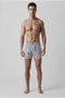 Men's Combed Cotton 8-Piece Set Towel Waist Boxer Black-Grey-Smoked-Navy Blue Mixed Color - 3