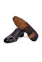 Black Color Laceless Genuine Leather Men's Shoes - 3