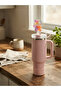10 mm Silicone Straw Stopper and Powder Pink Thermos Base Protector Set - Anti-Dust and Insect-Proof - 4