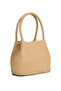Women's Beige Shoulder Bag with Magnetic Closure, Removable Cross Strap, and Smooth Surface - 5