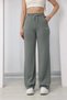Women's Modal Fabric High Waist Lace-Up Wide Leg Sweatpants - 3
