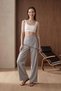 My Fashion High Waist Wide Leg Crepe Trousers - 6