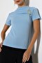 Women's Sandy Buckle Draped Blouse - 6