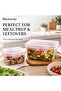 Airtight Plastic Food Storage Container Set, 2 PC with Locking Lids, 600ml / 1.2L Storage Containers for Snacks & Fridge Storage - 4