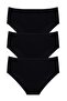 Women's Black High Waist Bato Panties 3-Pack