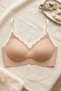 Women's Skin Color Laser Cut Bra Without Underwire, Without Support, with Removable Pads - 2