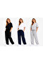 3-Piece Women's Sweatpants and Top Set, Comfortable, Lightweight and Breathable Fabric Combination - 7