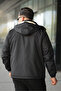 Men's Fur Lined Water and Windproof Winter Coat with Removable Hood - 4