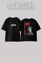 Fight Club Design Printed Unisex Oversize Black Tshirt